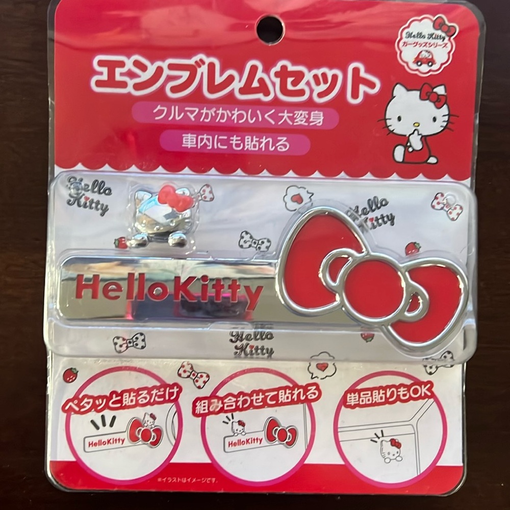 Hello Kitty chrome decal for car or anywhere